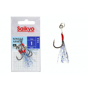 Крючки Saikyo SSA SINGLE ASSIST №1 (4 шт)
